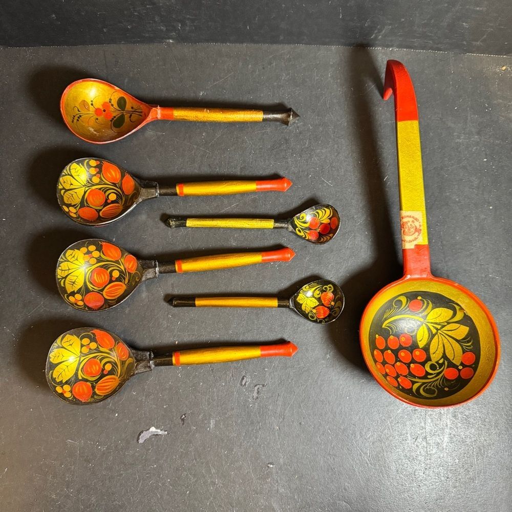Hand-Painted Wooden Spoons Set [Item 0295]